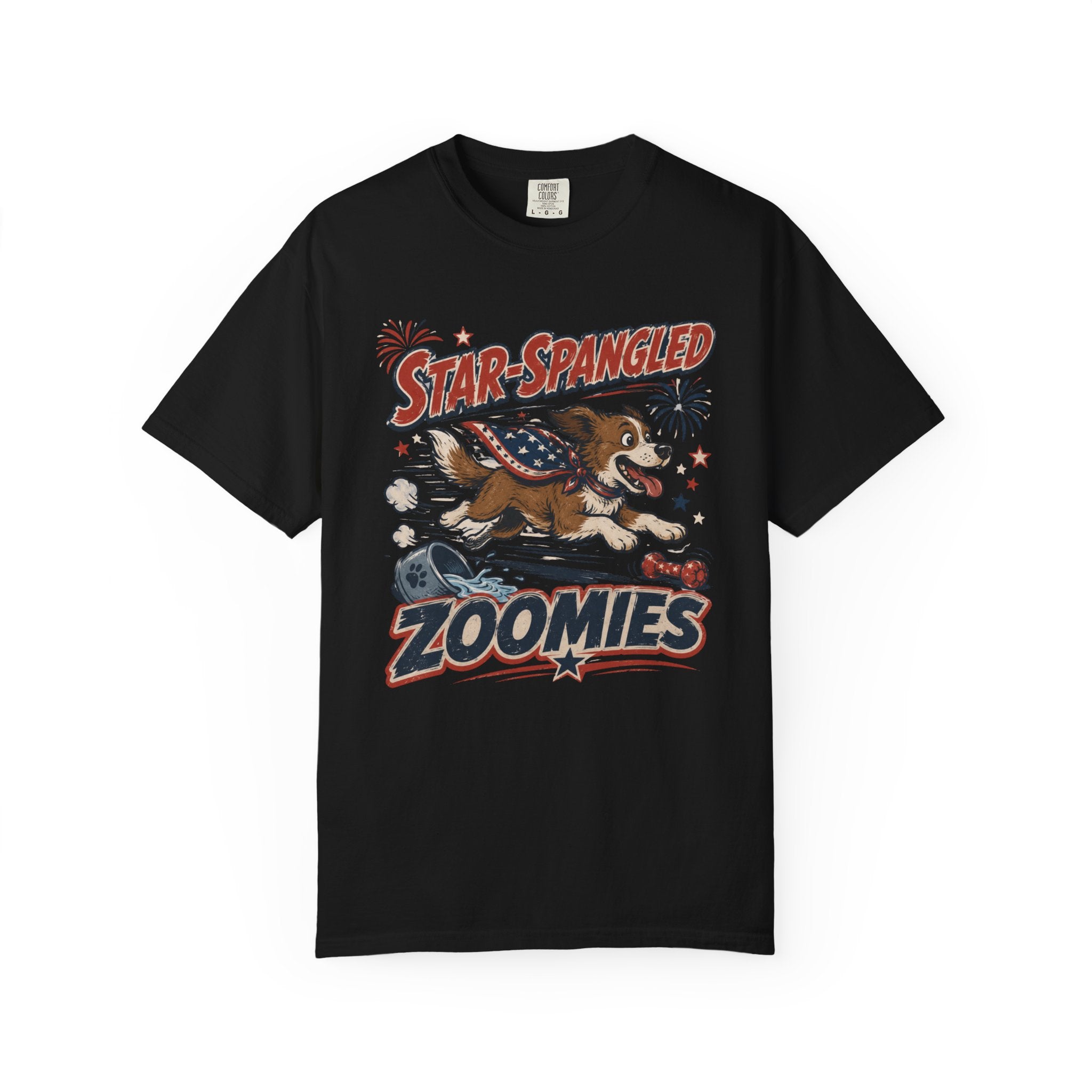 Star-Spangled Zoomies Patriotic Dog 4th of July T-Shirt