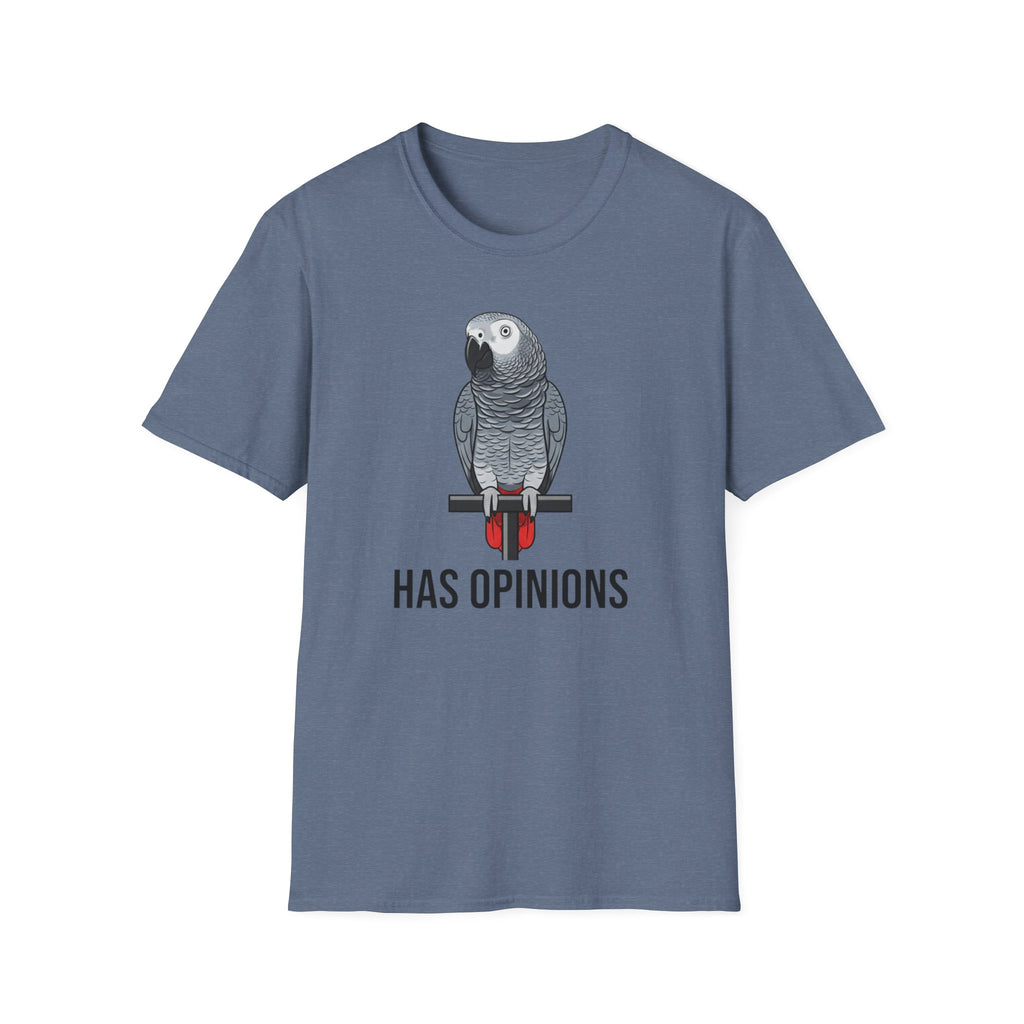 Has Opinions African Grey Parrot T-Shirt