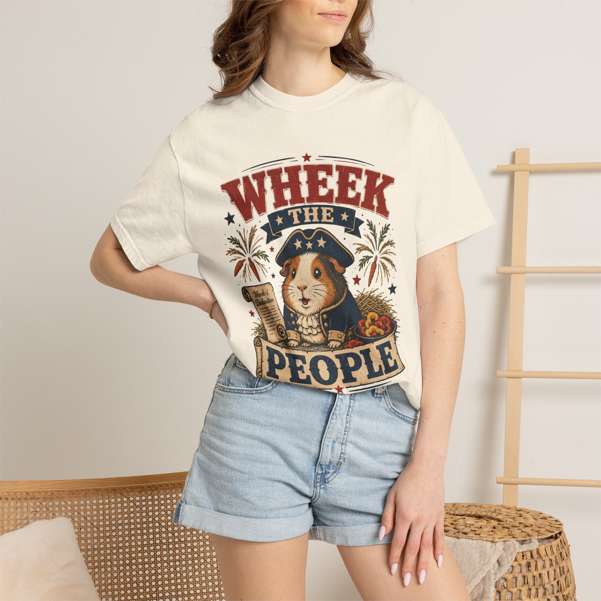 Wheek the People 4th of July T-Shirt — Patriotic Guinea Pig Graphic Tee