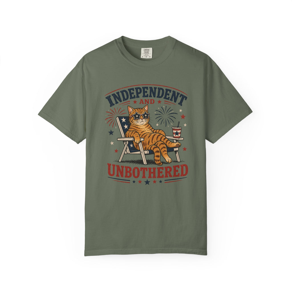 Independent and Unbothered 4th of July Cat T-Shirt