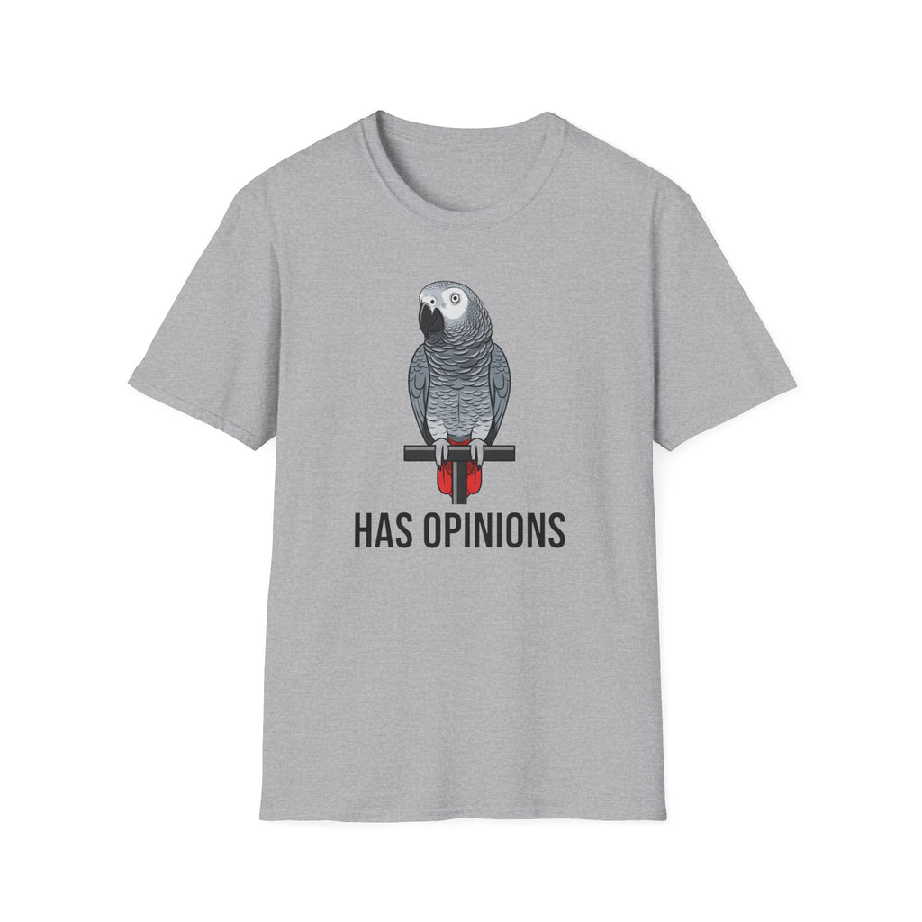 Has Opinions African Grey Parrot T-Shirt