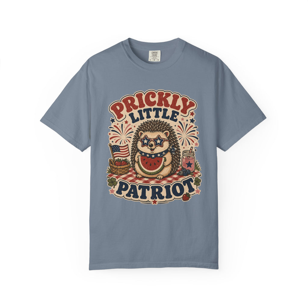 Prickly Little Patriot 4th of July T-Shirt — Retro Hedgehog 4th of July Tee