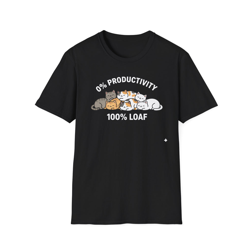 0% Productivity 100% Loaf Cat T-Shirt
