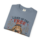 Land of the Free Home of the Hay Bunny Rabbit 4th of July T-Shirt — Patriotic Rabbit 4th of July Tee