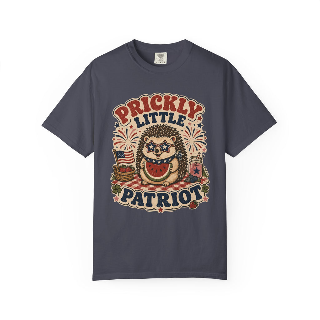 Prickly Little Patriot 4th of July T-Shirt — Retro Hedgehog 4th of July Tee