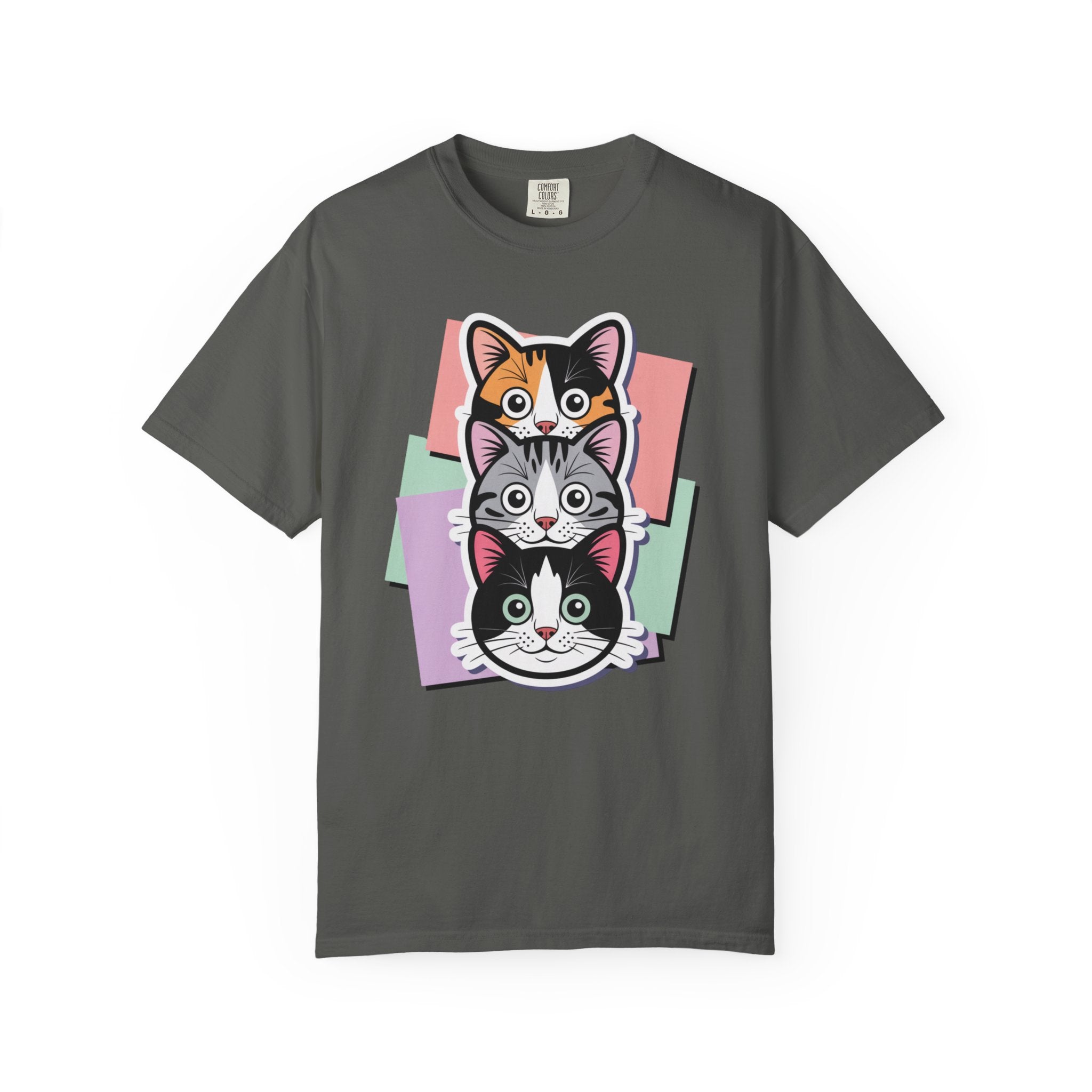 Retro Stacked Cats T-Shirt