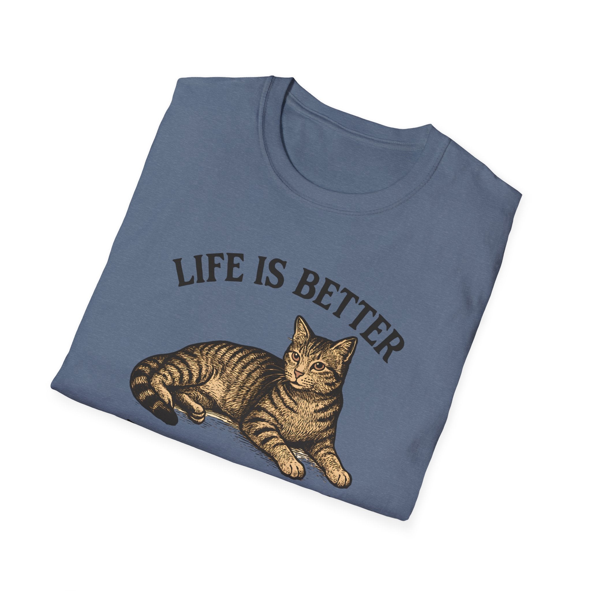 Cat With Slogan T-Shirt