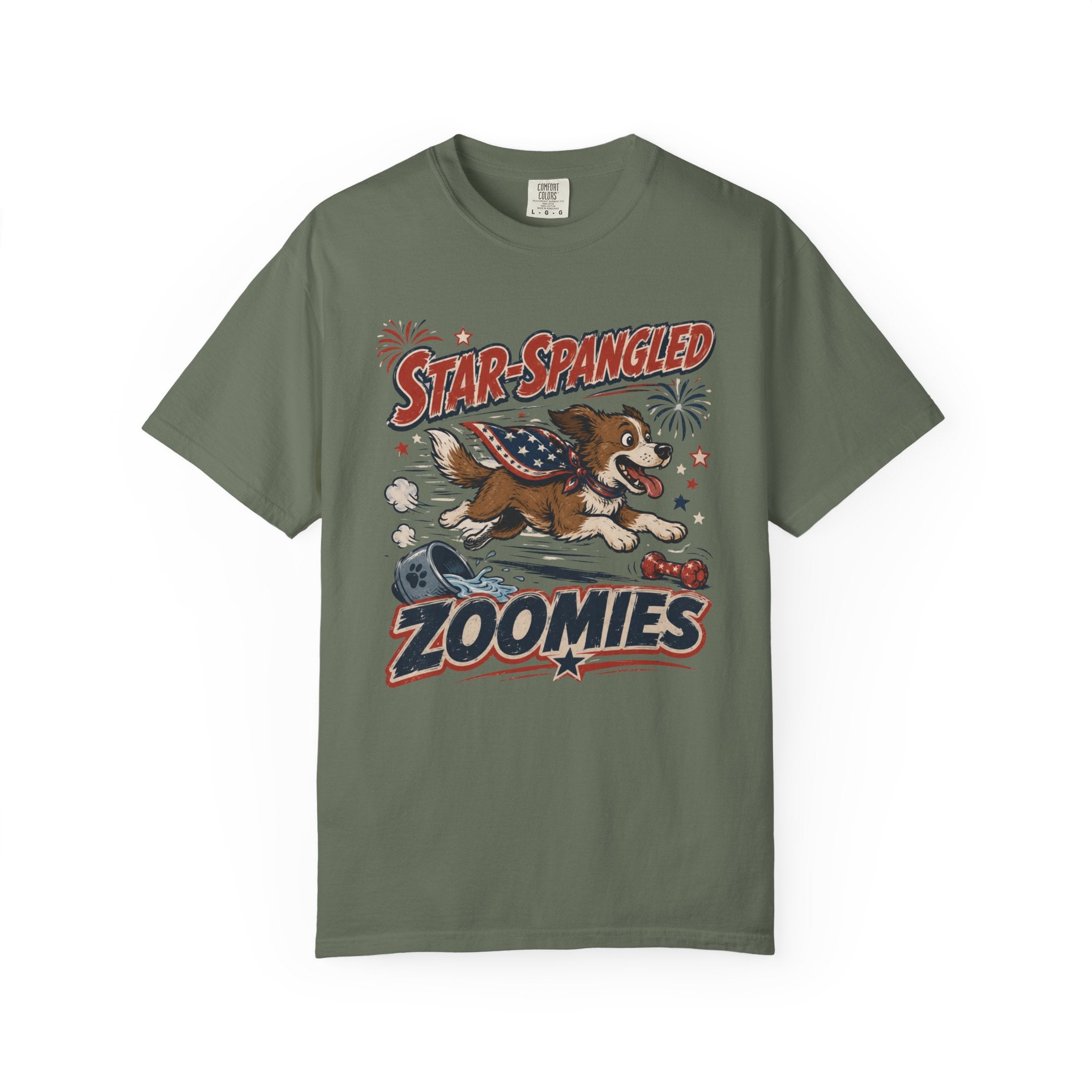 Star-Spangled Zoomies Patriotic Dog 4th of July T-Shirt