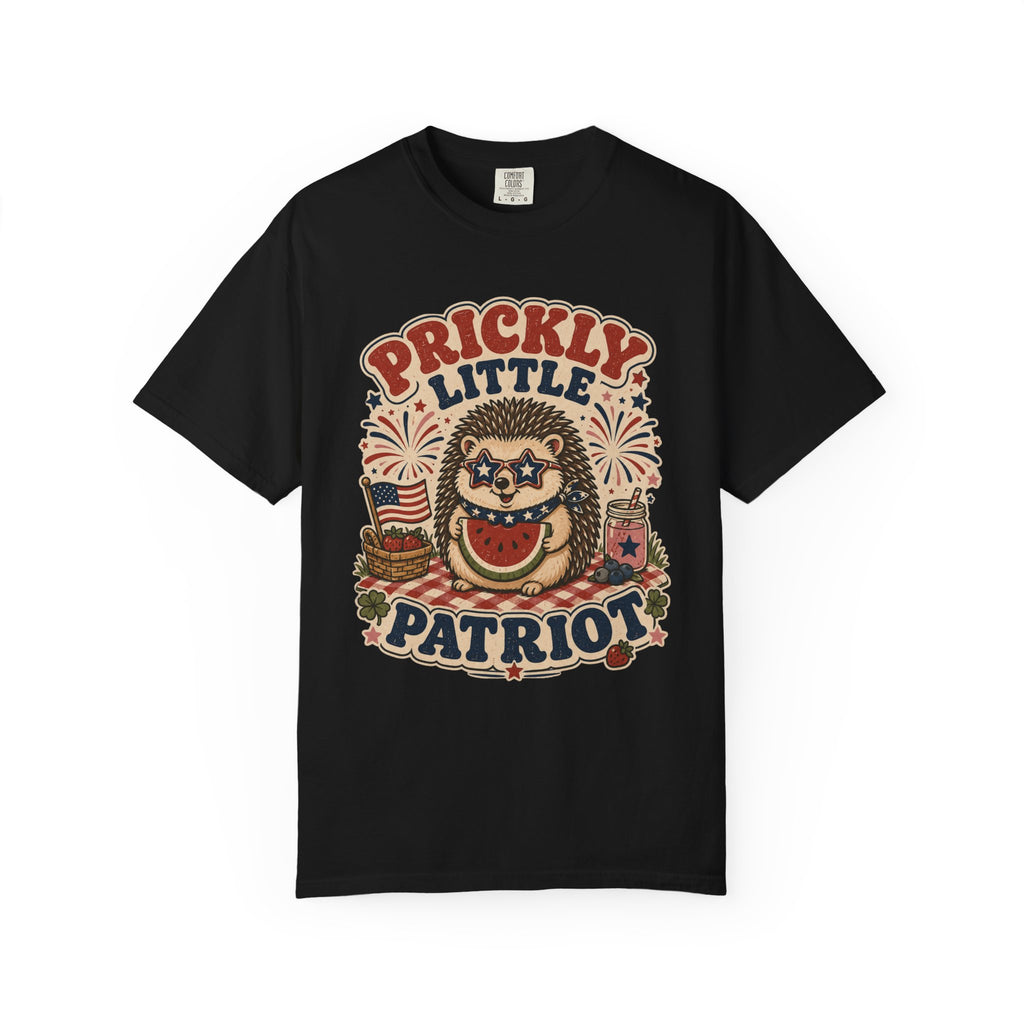 Prickly Little Patriot 4th of July T-Shirt — Retro Hedgehog 4th of July Tee