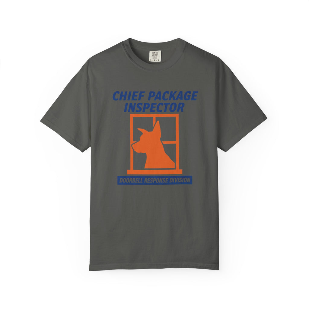Chief Package Inspector Doorbell Response Division Dog T-shirt