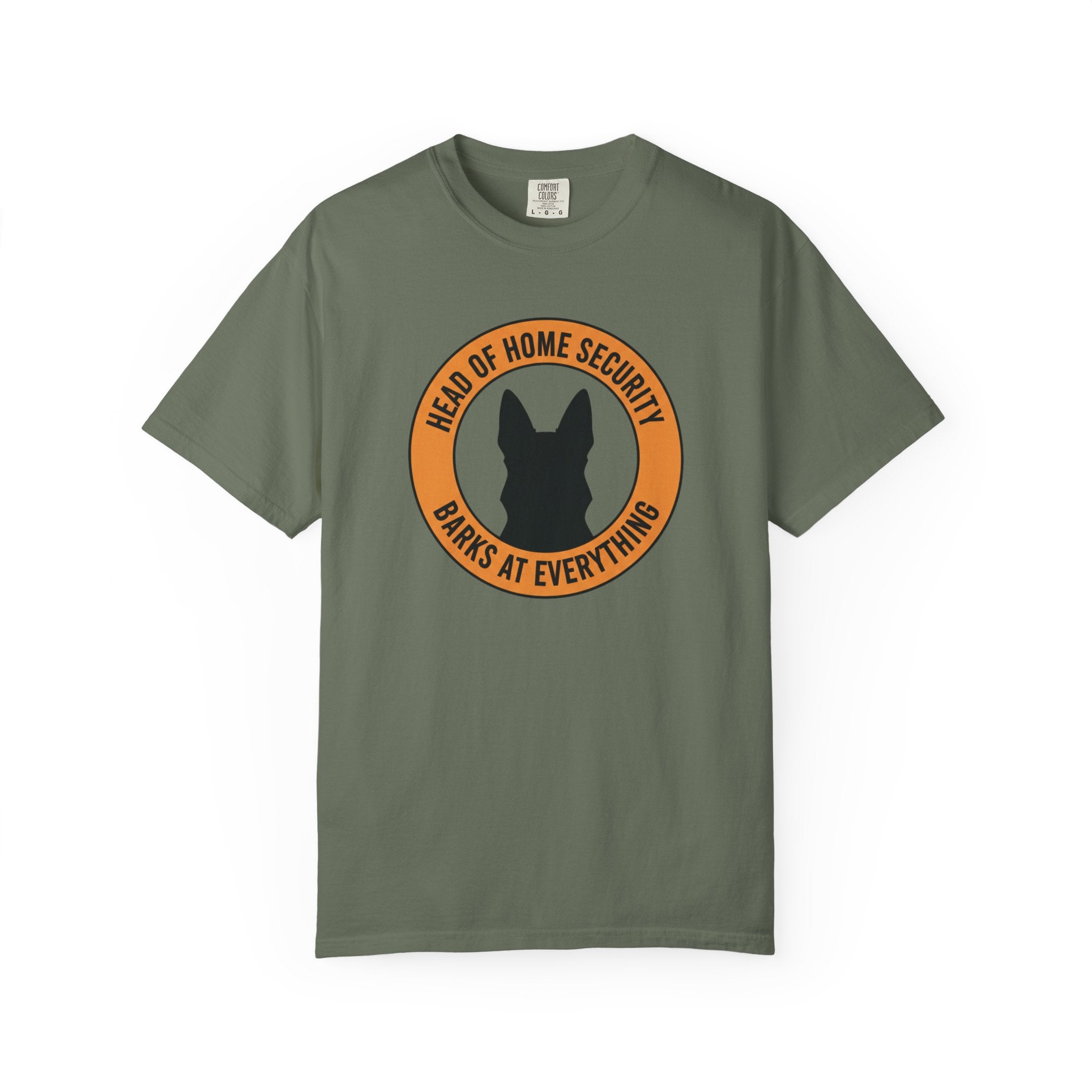Head of Home Security Barks at Everything Dog T-Shirt