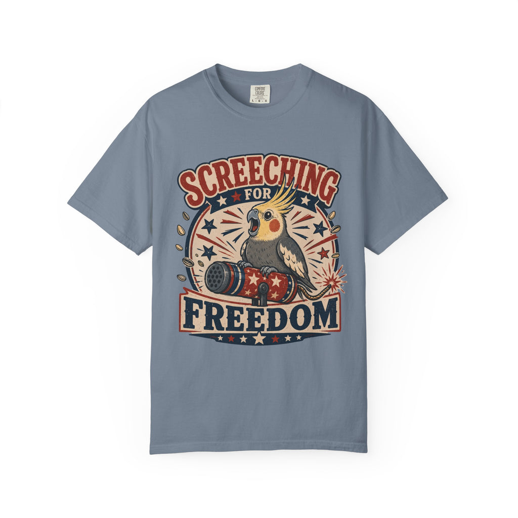 Patriotic Screeching for Freedom Cockatiel T-Shirt
