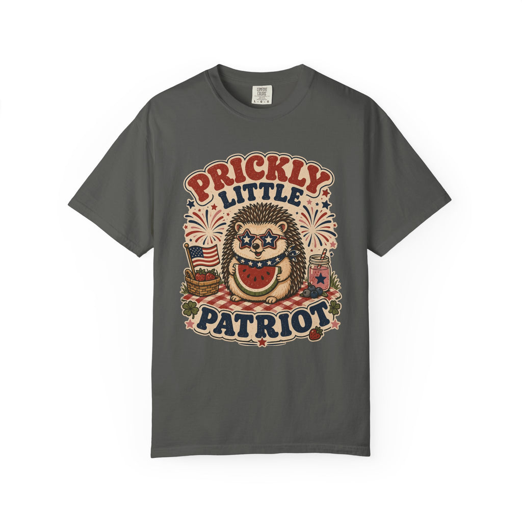 Prickly Little Patriot 4th of July T-Shirt — Retro Hedgehog 4th of July Tee