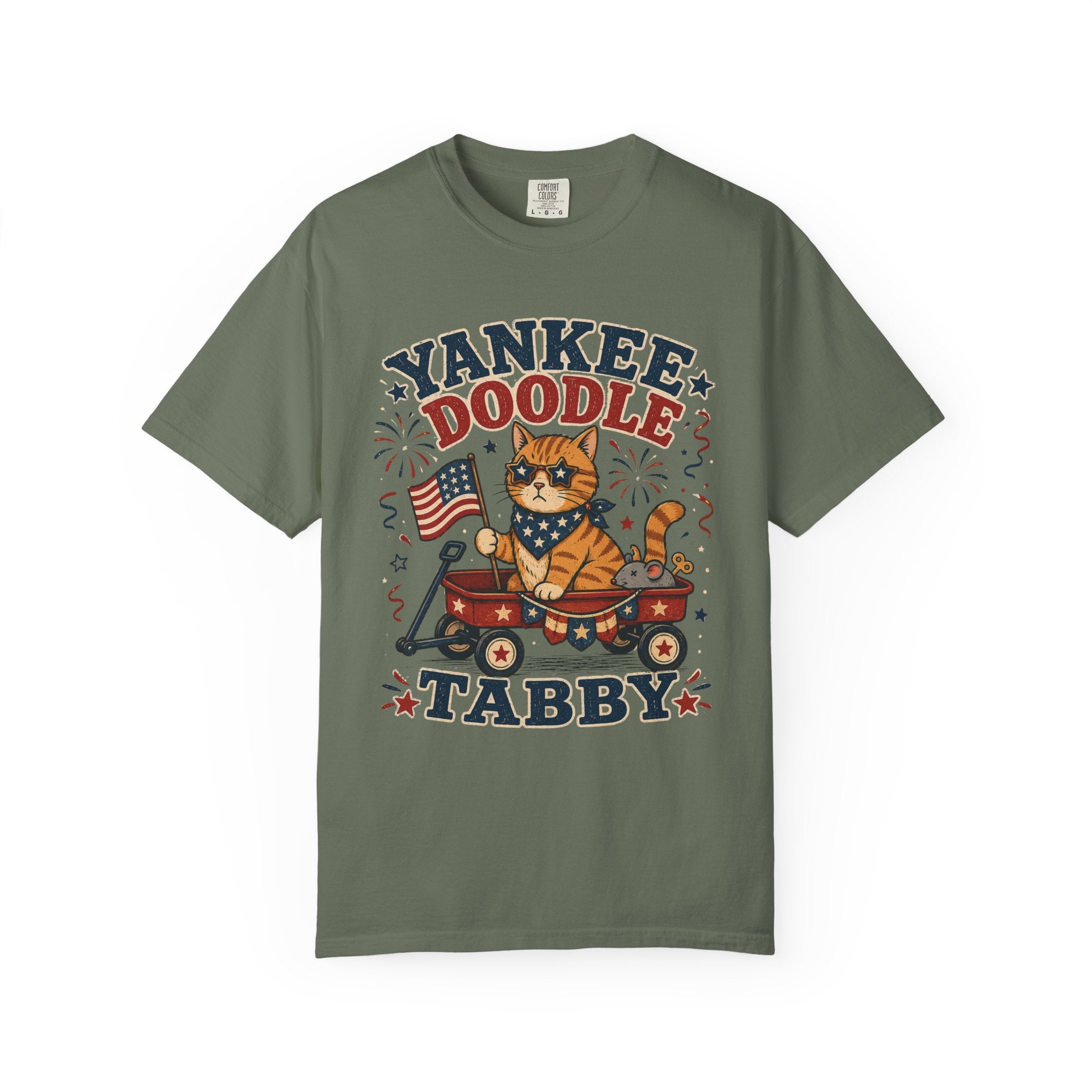 Yankee Doodle Tabby 4th of July T-Shirt — Patriotic Cat Tee