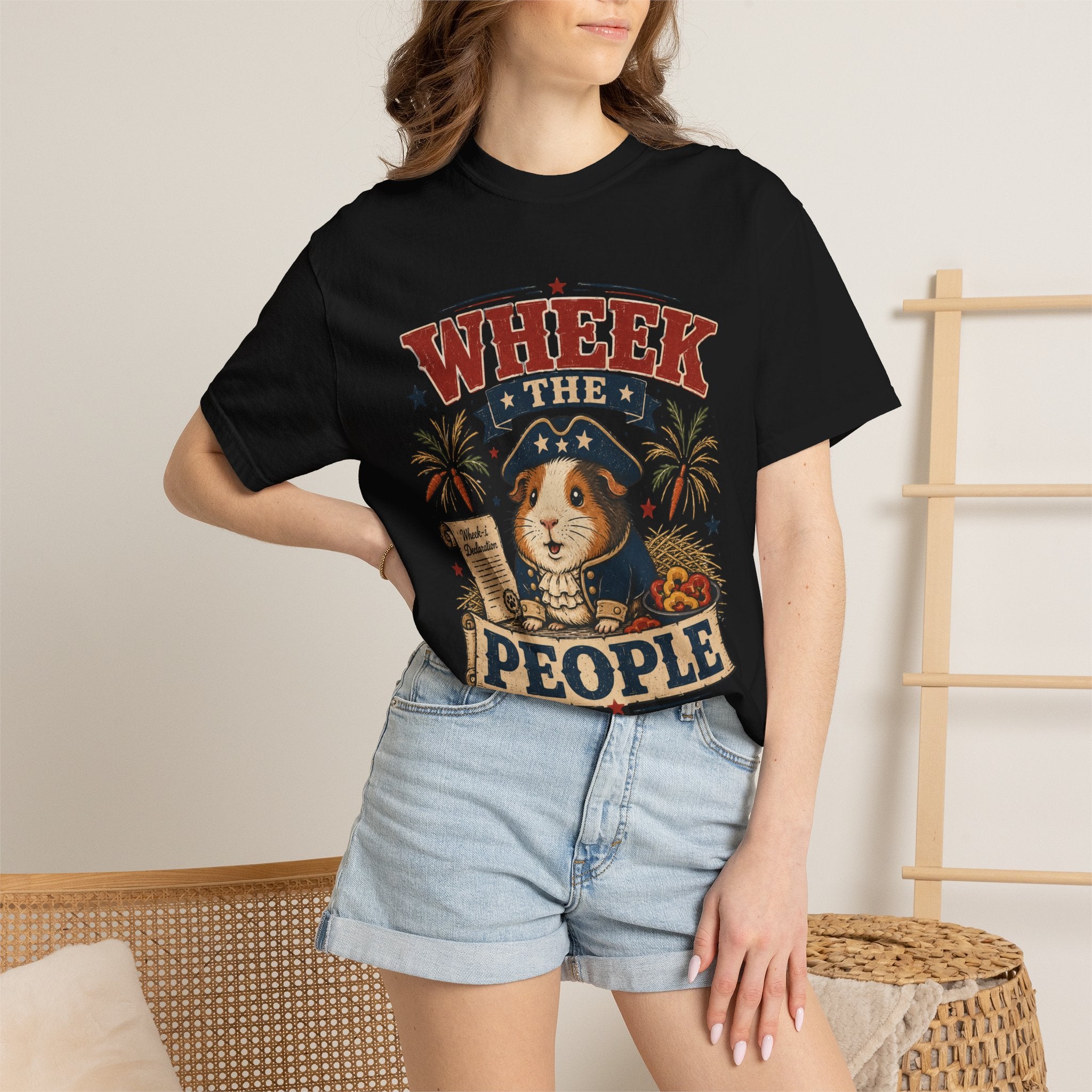 Wheek the People 4th of July T-Shirt — Patriotic Guinea Pig Graphic Tee