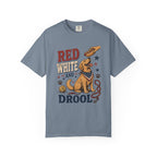 Red White and Drool Dog 4th of July T-Shirt — Patriotic Funny Pet Tee