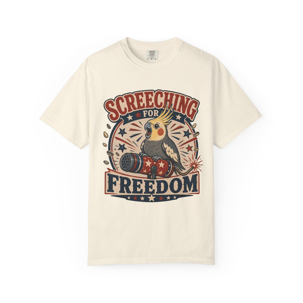 Patriotic Screeching for Freedom Cockatiel T-Shirt