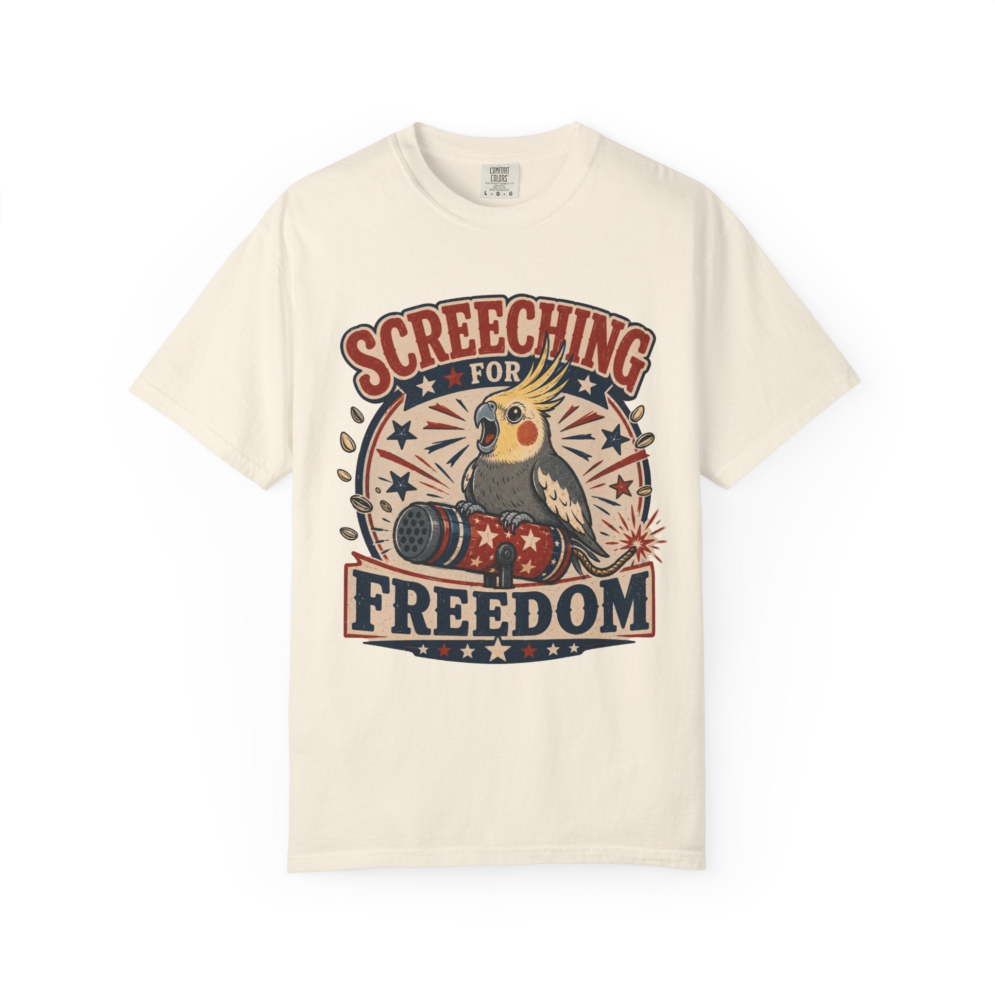 Patriotic Screeching for Freedom Cockatiel T-Shirt
