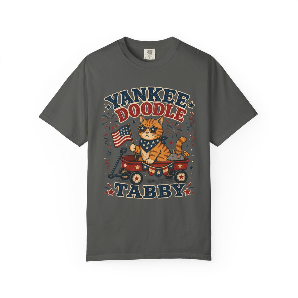 Yankee Doodle Tabby 4th of July T-Shirt — Patriotic Cat Tee
