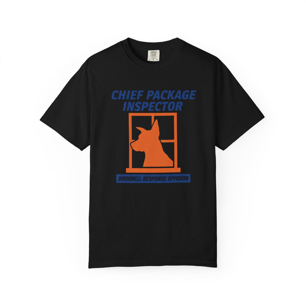 Chief Package Inspector Doorbell Response Division Dog T-shirt