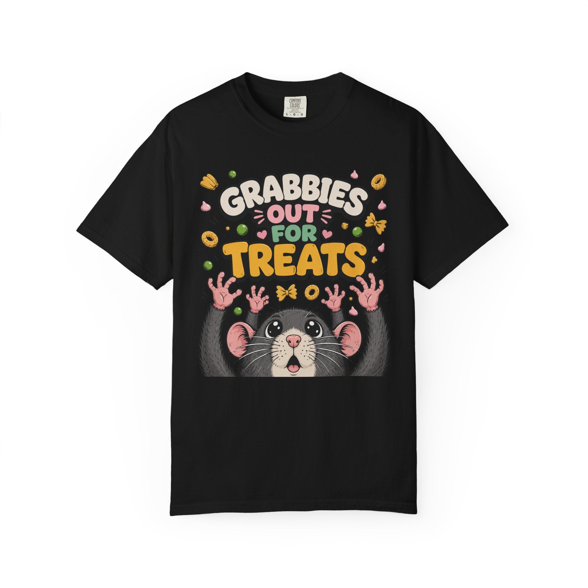 Grabbies Out for Treats Rat T-Shirt