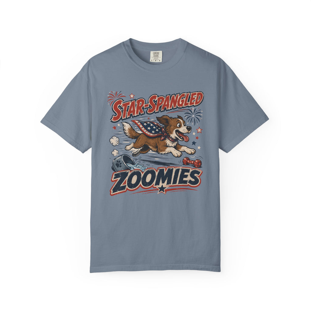 Star-Spangled Zoomies Patriotic Dog 4th of July T-Shirt