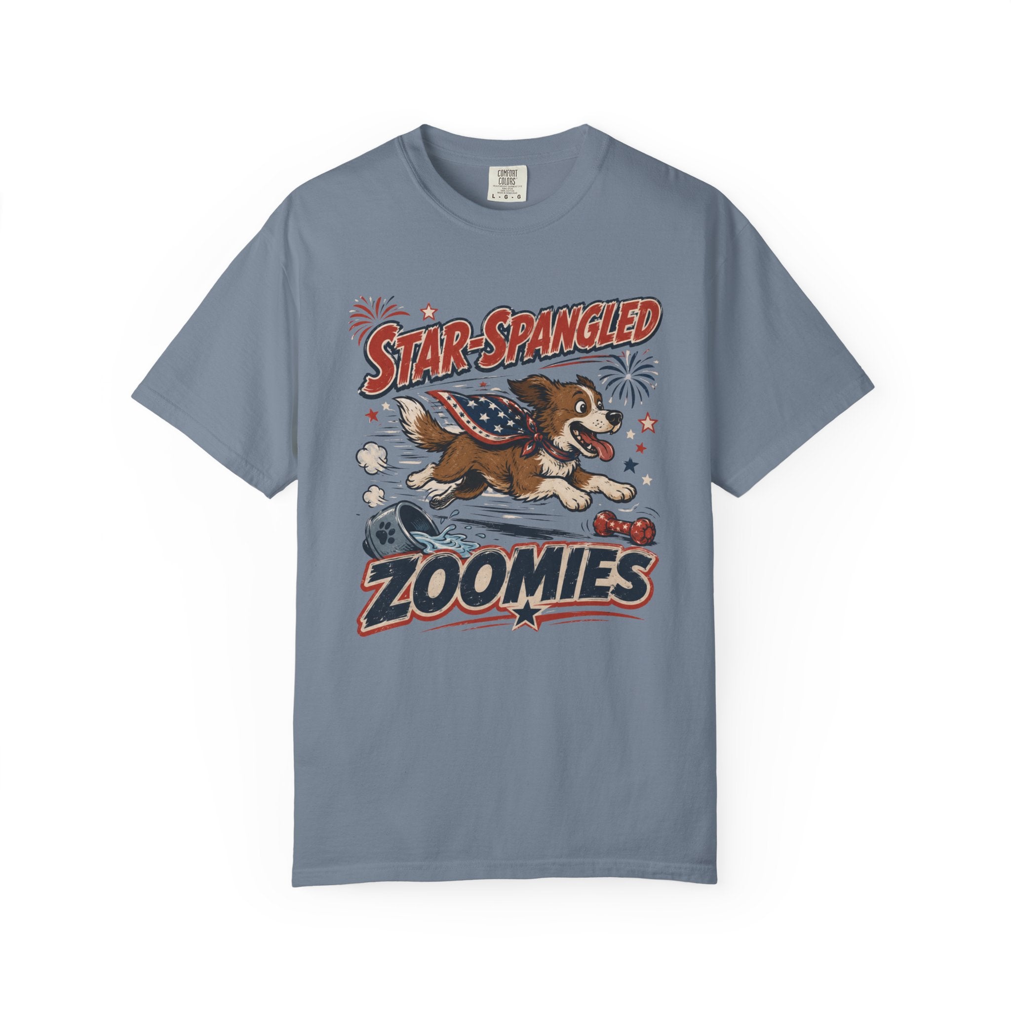 Star-Spangled Zoomies Patriotic Dog 4th of July T-Shirt
