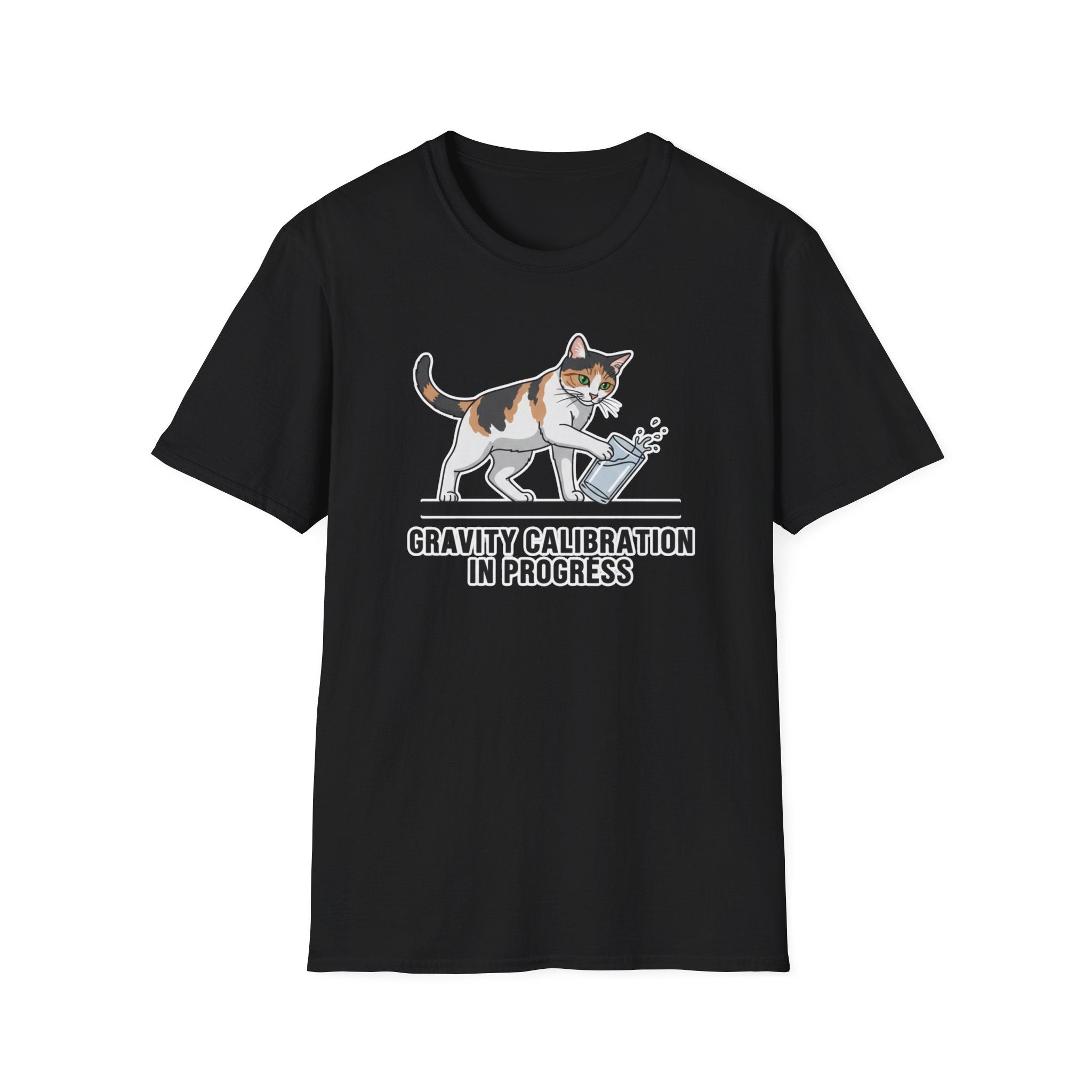 Gravity Calibration In Progress Cat  T-Shirt