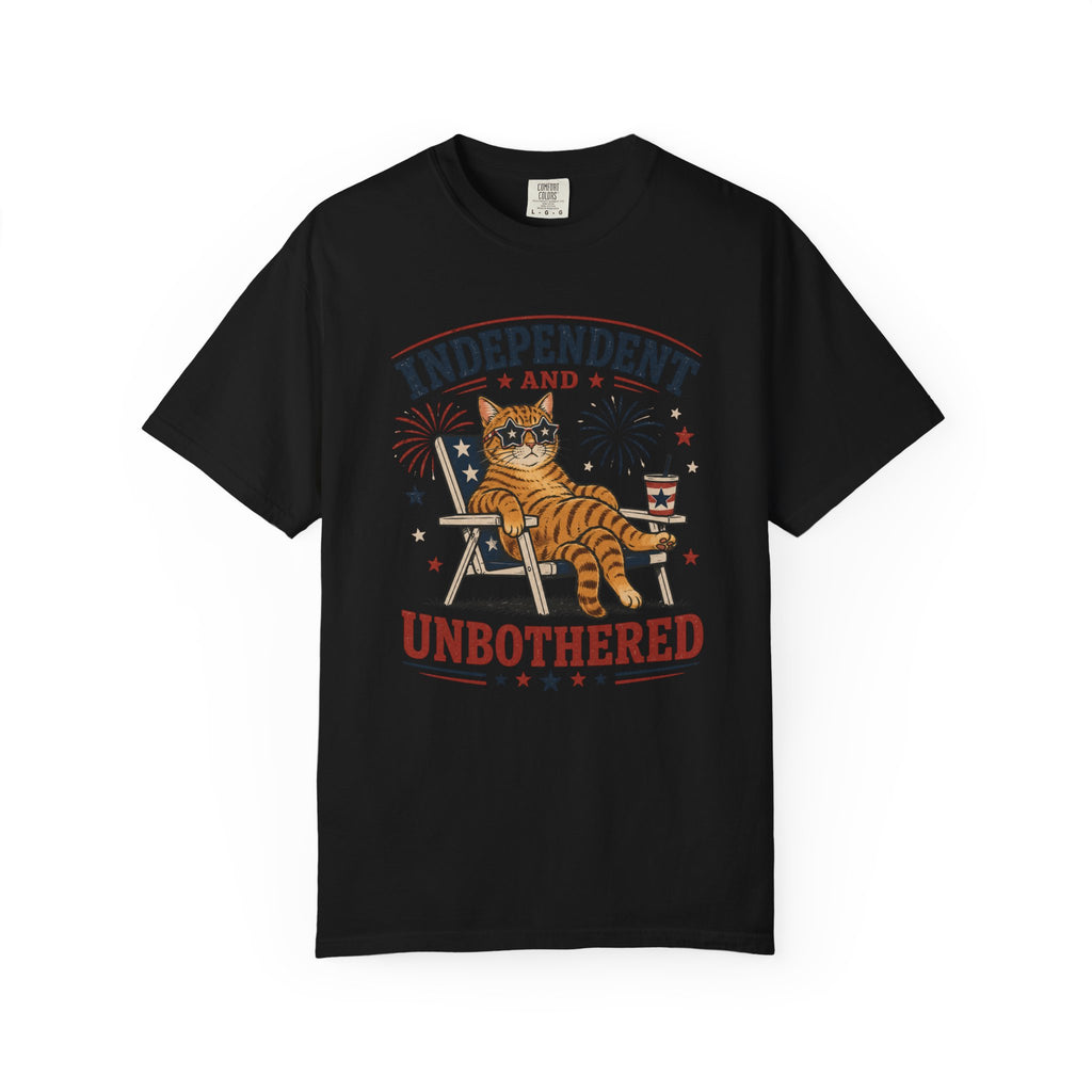 Independent and Unbothered 4th of July Cat T-Shirt