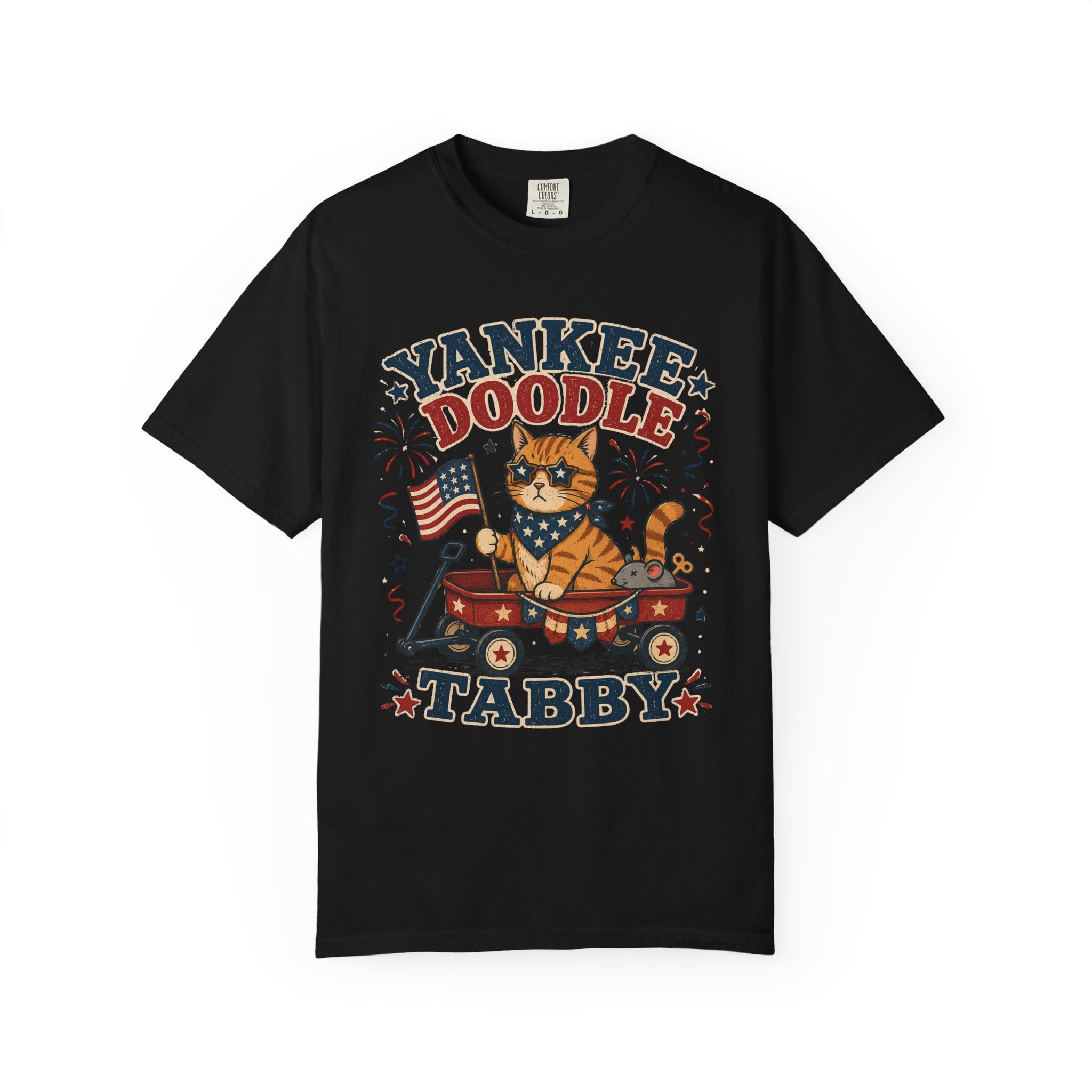 Yankee Doodle Tabby 4th of July T-Shirt — Patriotic Cat Tee