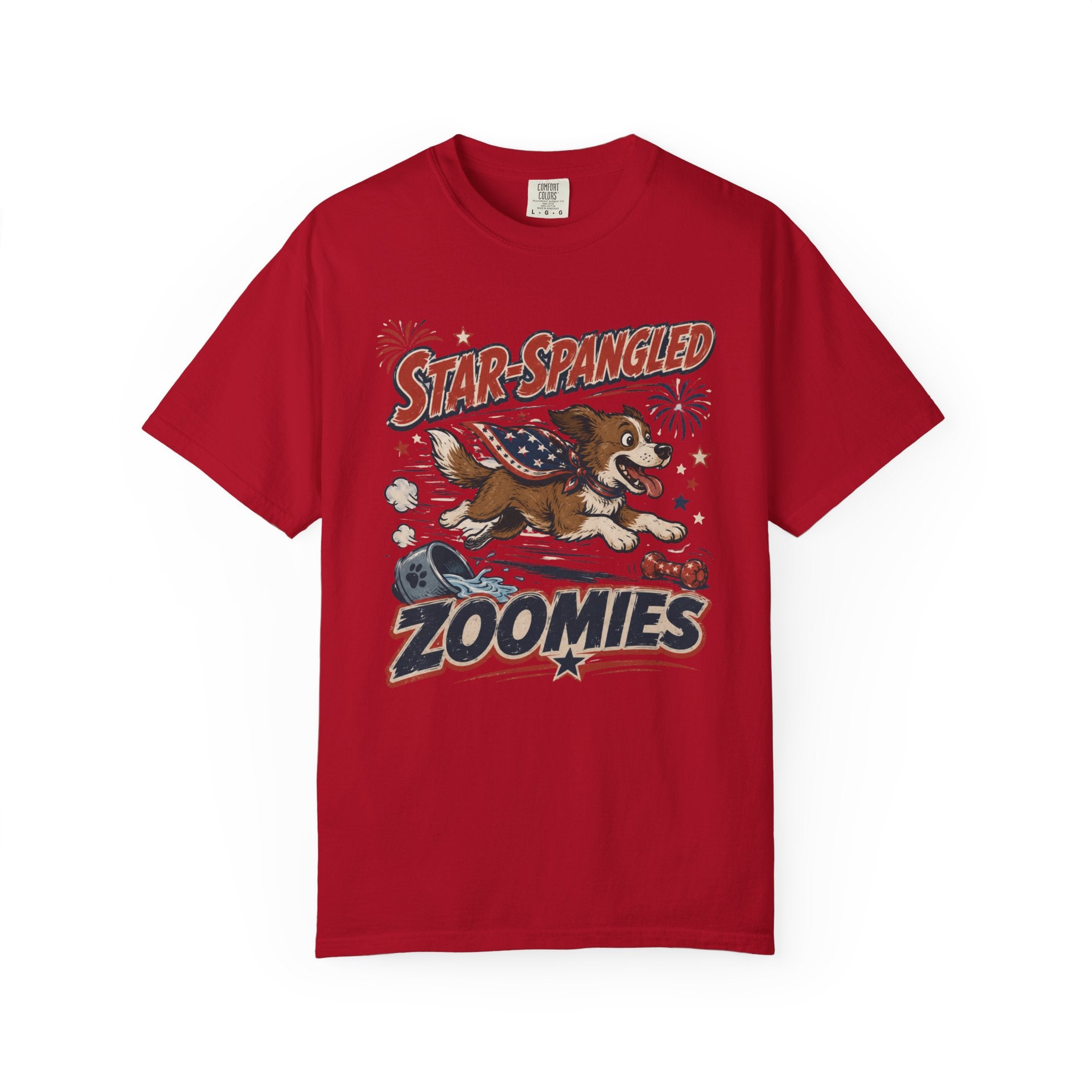 Star-Spangled Zoomies Patriotic Dog 4th of July T-Shirt