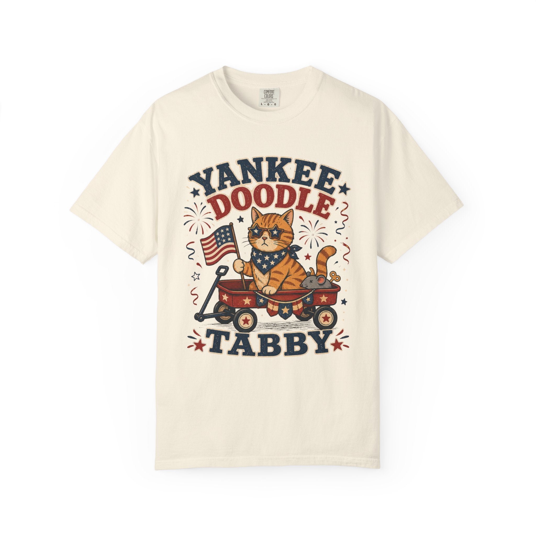 Yankee Doodle Tabby 4th of July T-Shirt — Patriotic Cat Tee
