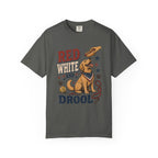Red White and Drool Dog 4th of July T-Shirt — Patriotic Funny Pet Tee