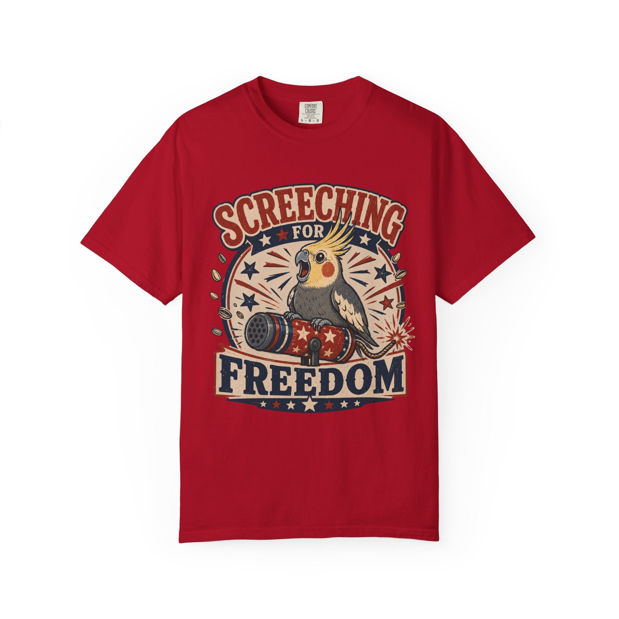 Patriotic Screeching for Freedom Cockatiel T-Shirt