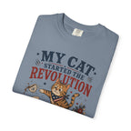 My Cat Started the Revolution 4th of July - Patriotic Funny Cat Tee