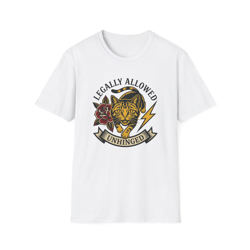 Legally Allowed Unhinged Tattoo Cat T-Shirt