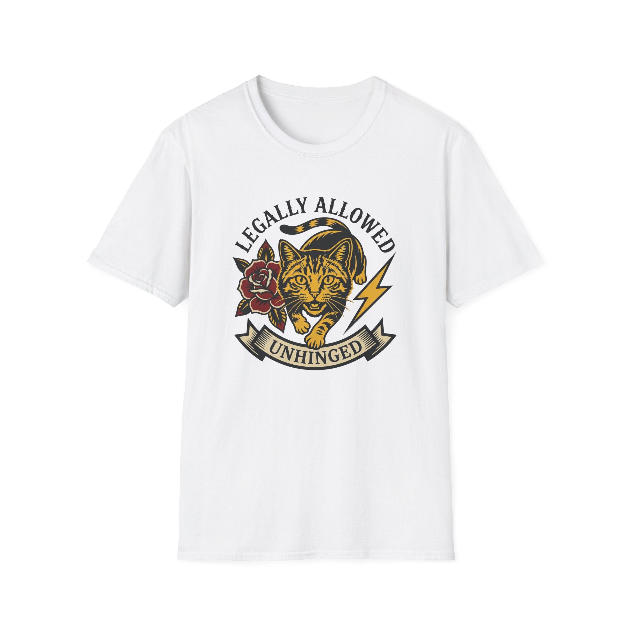 Legally Allowed Unhinged Tattoo Cat T-Shirt