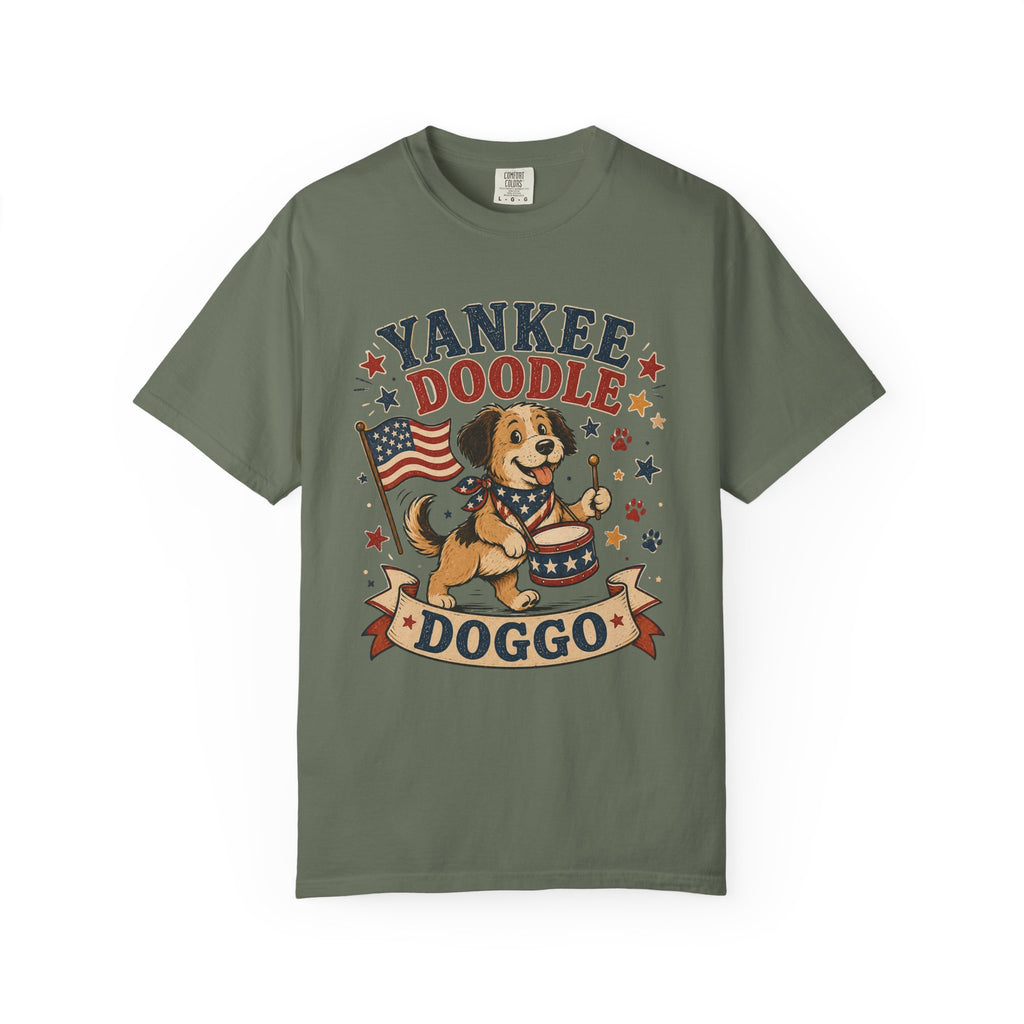 Yankee Doodle Doggo 4th of July T-Shirt — Patriotic Doodle Dog Tee