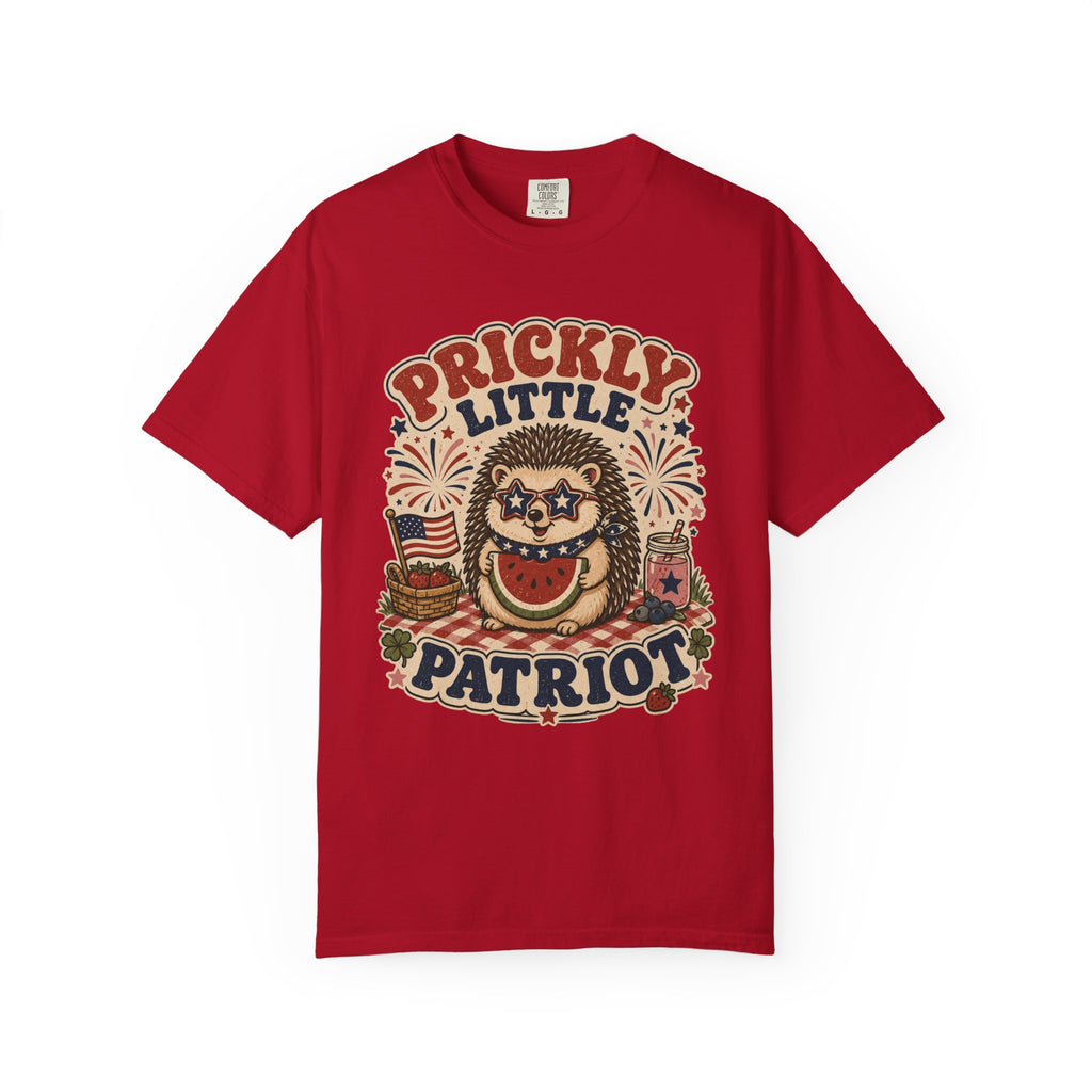 Prickly Little Patriot 4th of July T-Shirt — Retro Hedgehog 4th of July Tee