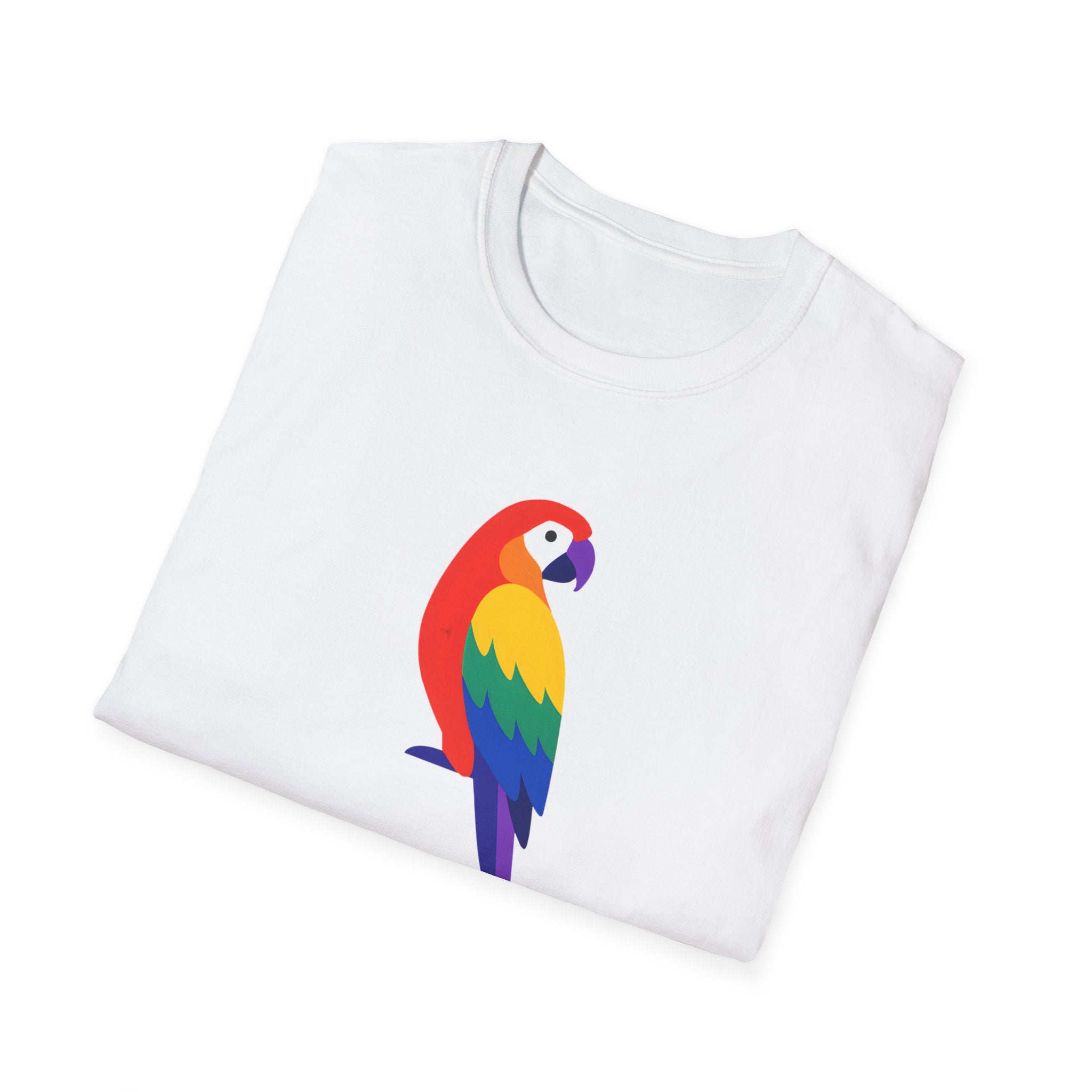 Colorful Parrot Illustration T-Shirt