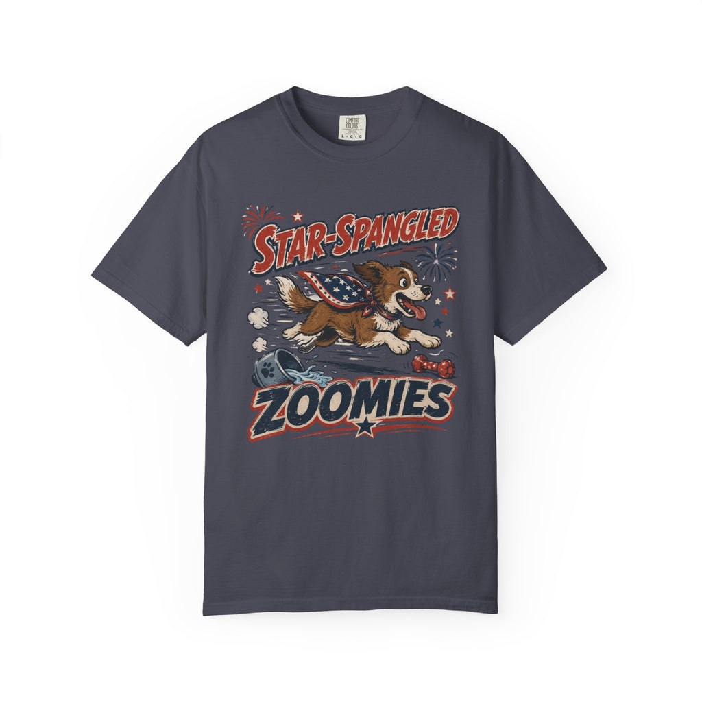 Star-Spangled Zoomies Patriotic Dog 4th of July T-Shirt