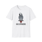 Has Opinions African Grey Parrot T-Shirt