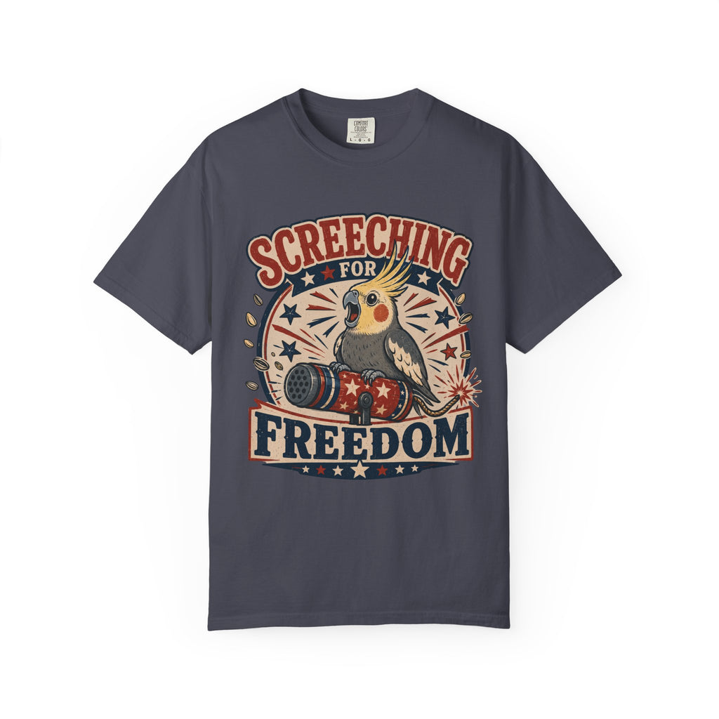 Patriotic Screeching for Freedom Cockatiel T-Shirt