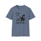 We Are Here For Different Reasons Cat and Dog T-Shirt