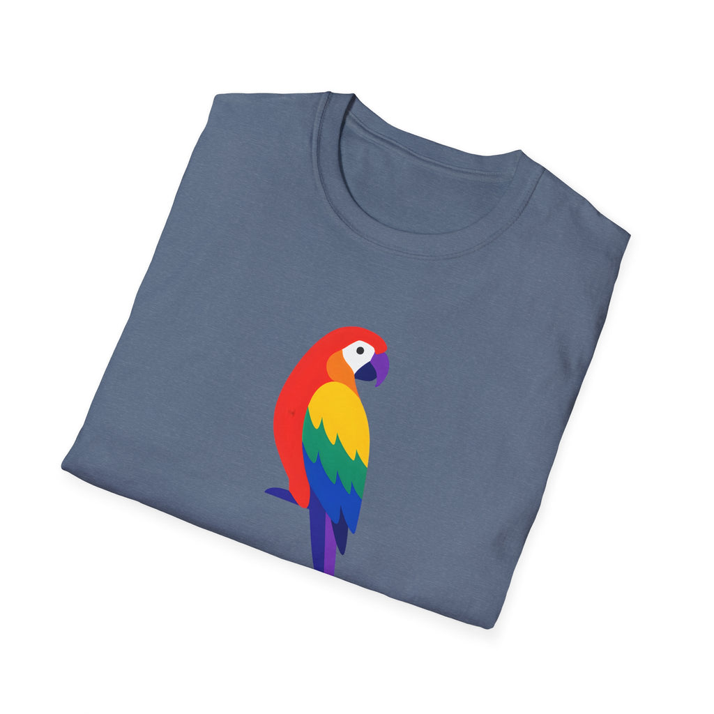 Colorful Parrot Illustration T-Shirt