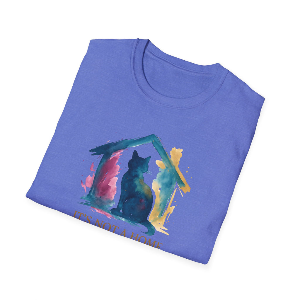 Watercolor Cat Inside House T-Shirt