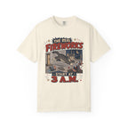 The Real Fireworks Start at 3 A.M. 4th of July Cat T-Shirt - Vintage Nightlife Graphic Tee