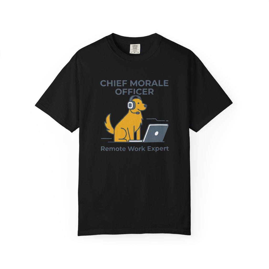 Chief Morale Oﬃcer Remote Work Expert Dog T-Shirt