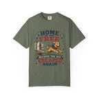 Home of the Free Because the Dog Escaped Again 4th of July T-Shirt - Patriotic Dog Graphic