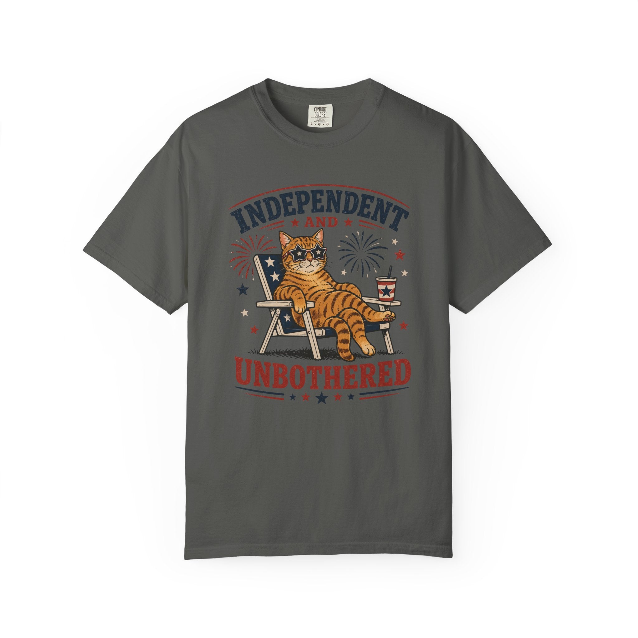 Independent and Unbothered 4th of July Cat T-Shirt